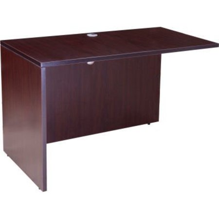 NORSTAR OFFICE PRODUCTS - KLANG MALAYSI Interion Desk Shell Reversible Return, 48inW x 24inD, Mocha O-695934MC